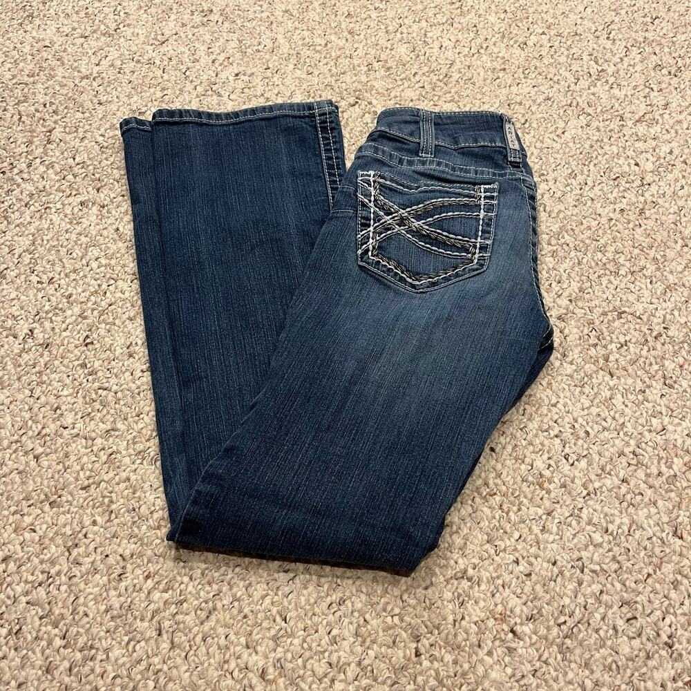 Ariat REAL Mid Rise Bootcut Jeans 27 Denim Western Classic Festival Casual